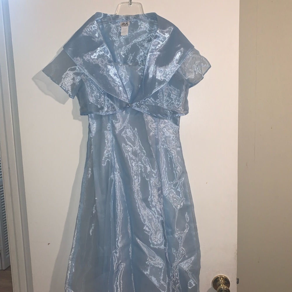 Sky Blue Flower Girl Dress